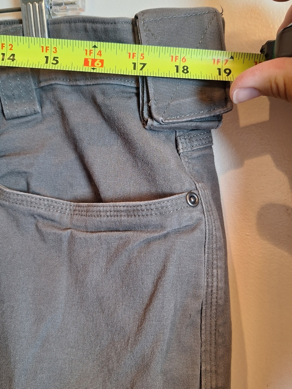 Duluth Trading Flex Fire Hose Gray Cargo Pants Men 38X29(tag 38x30) Workwear - Picture 8 of 10